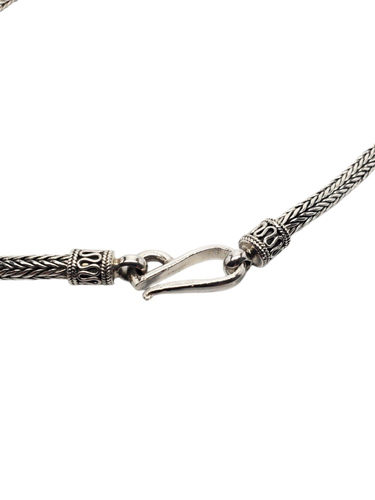 Women's or Men's BA Sterling Silver Flexible Snake Chain Necklace #17646 For Sale