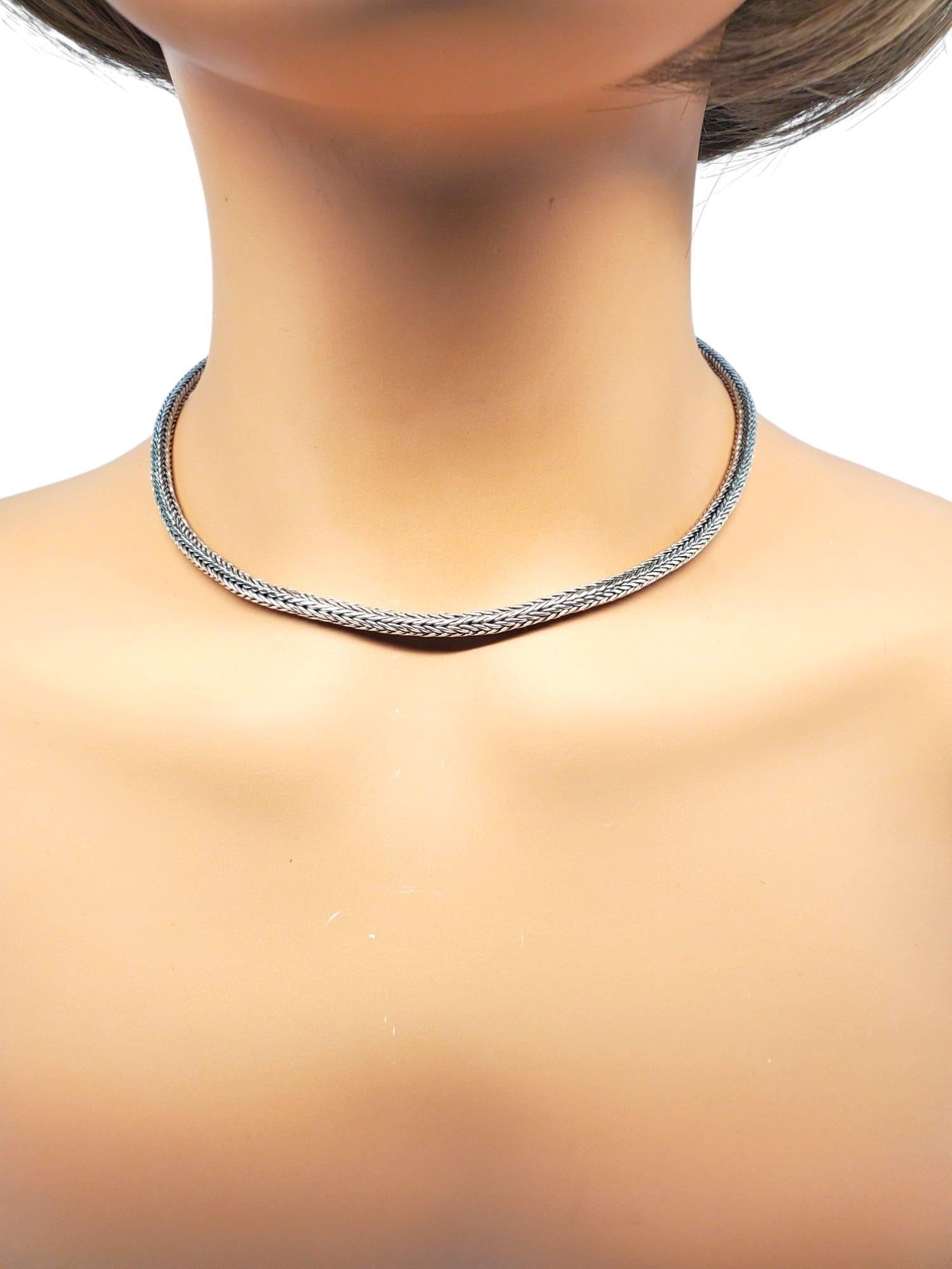 BA Sterling Silver Flexible Snake Chain Necklace #17646 For Sale 2