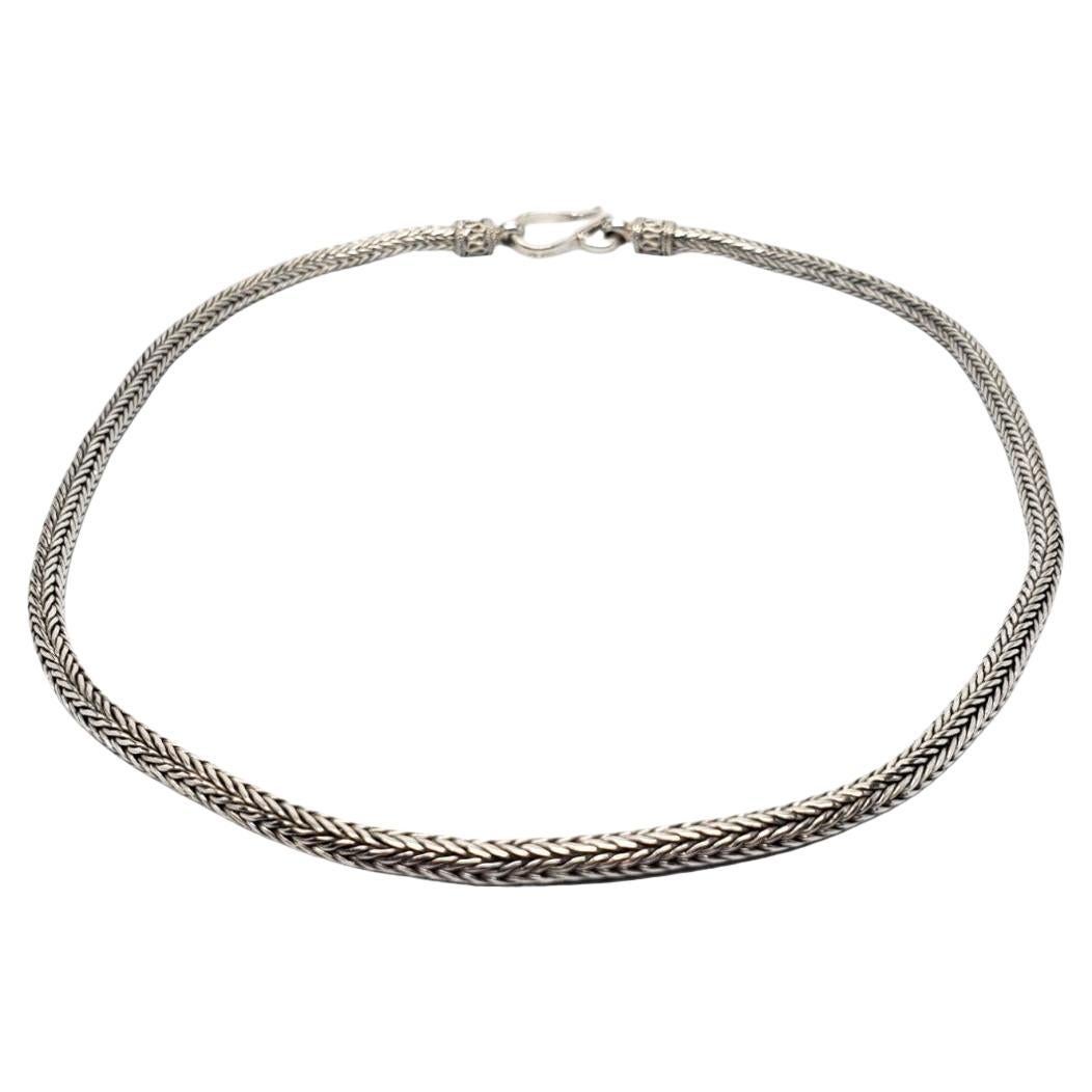BA Sterling Silver Flexible Snake Chain Necklace #17646 For Sale