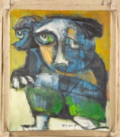 Ba, Te'er Abstract Original Oil On Canvas "Blue"