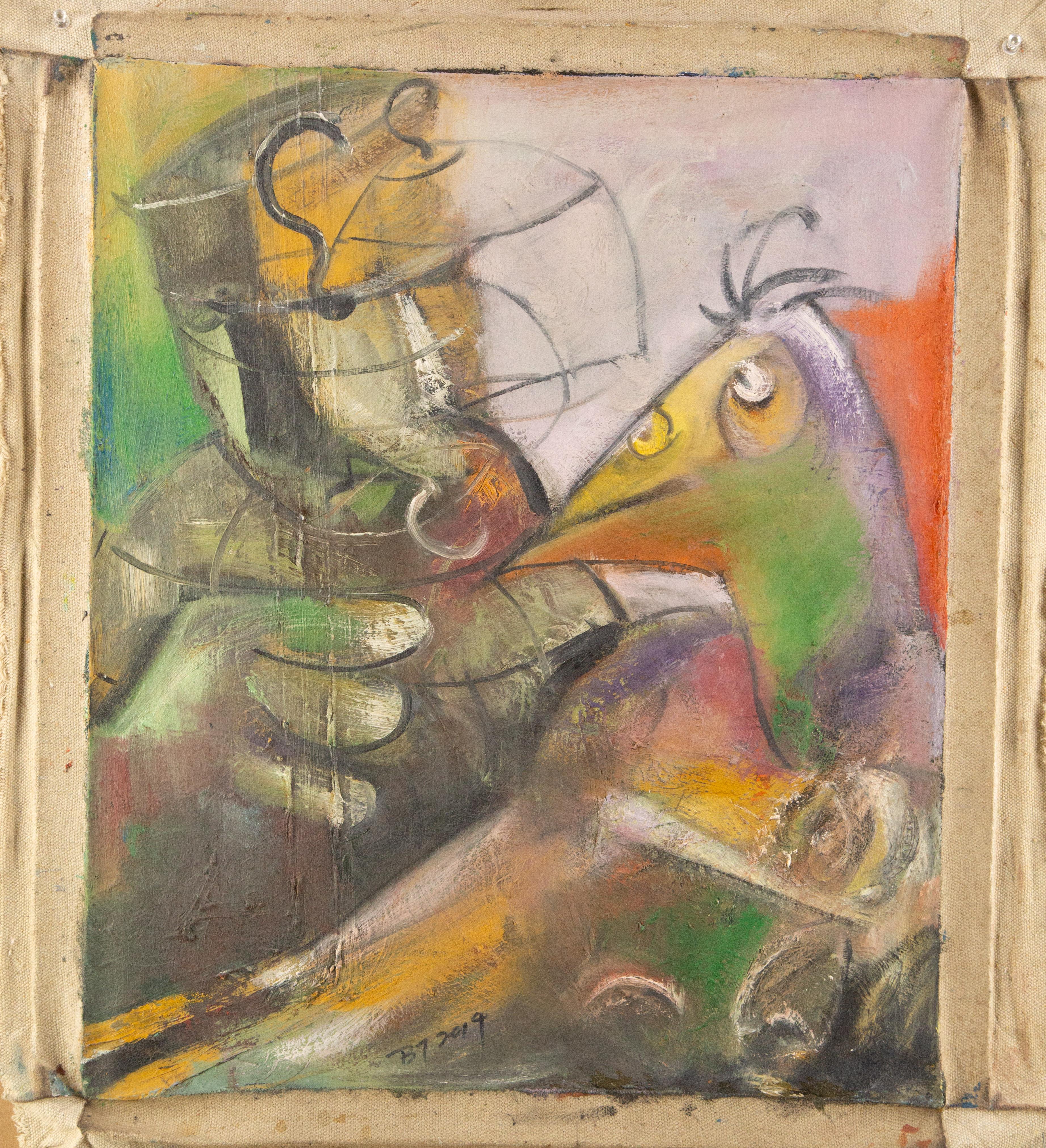 Ba, Te'er Abstract Original Oil Painting 