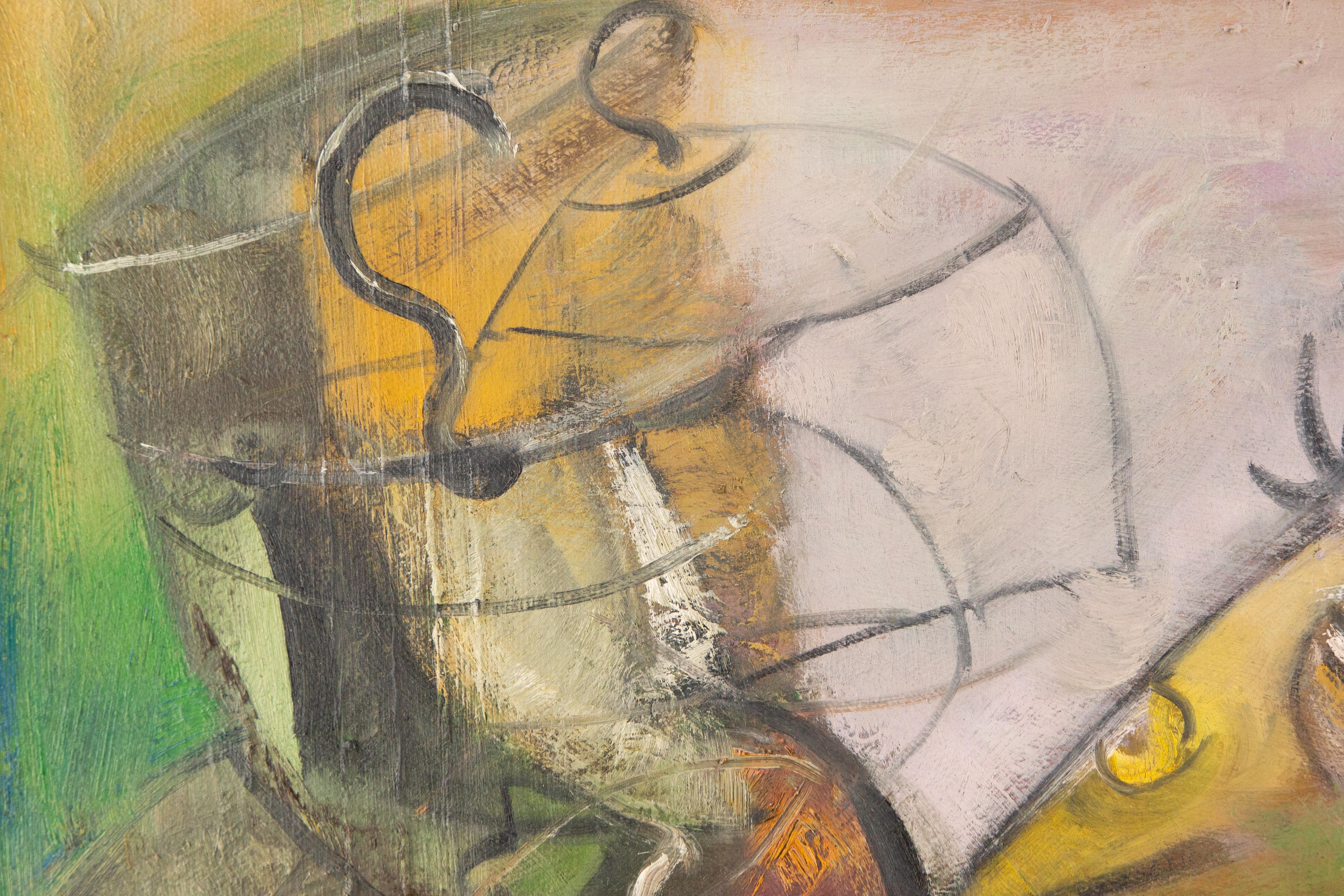 Ba, Te'er Abstract Original Oil Painting 