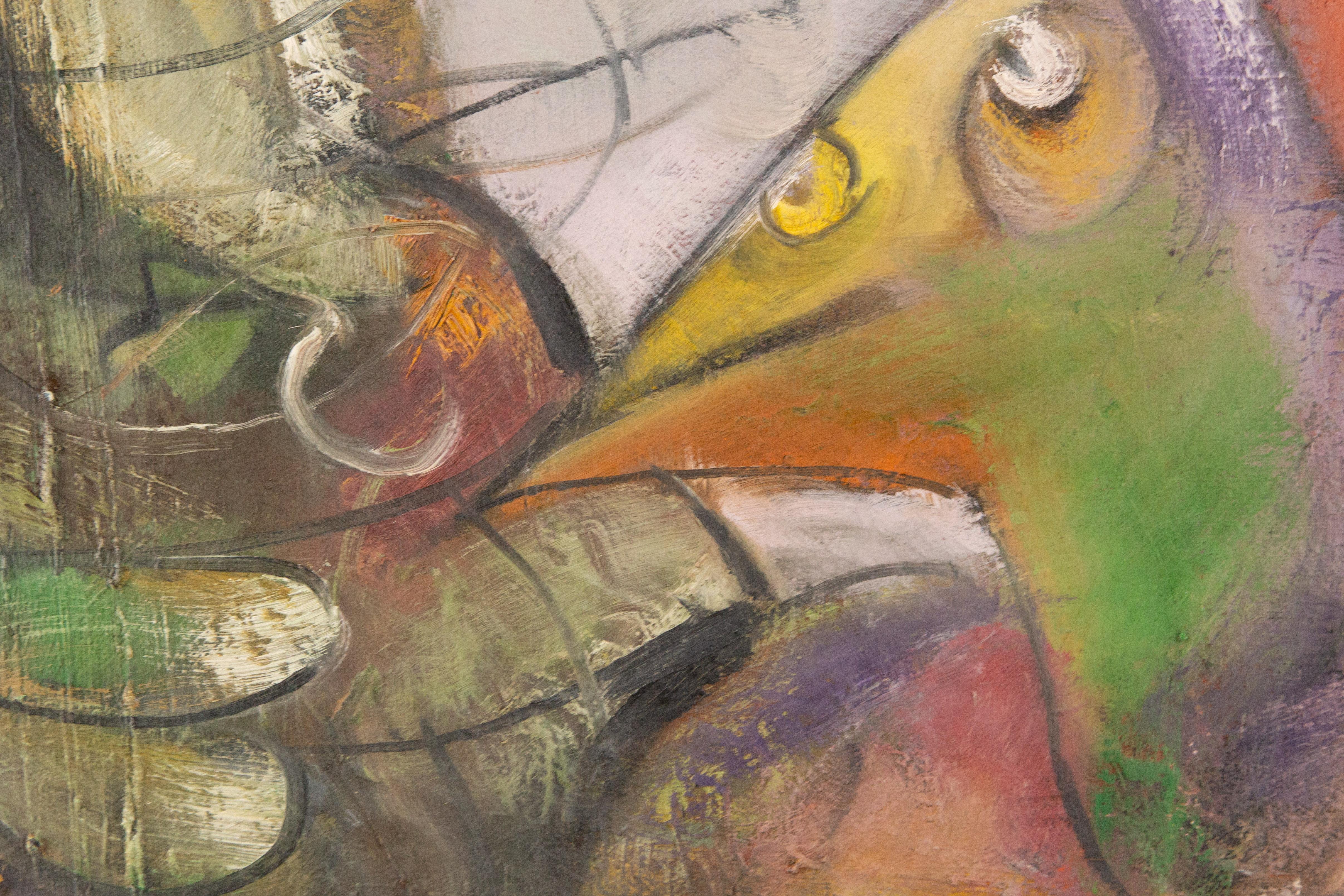 Ba, Te'er Abstract Original Oil Painting 