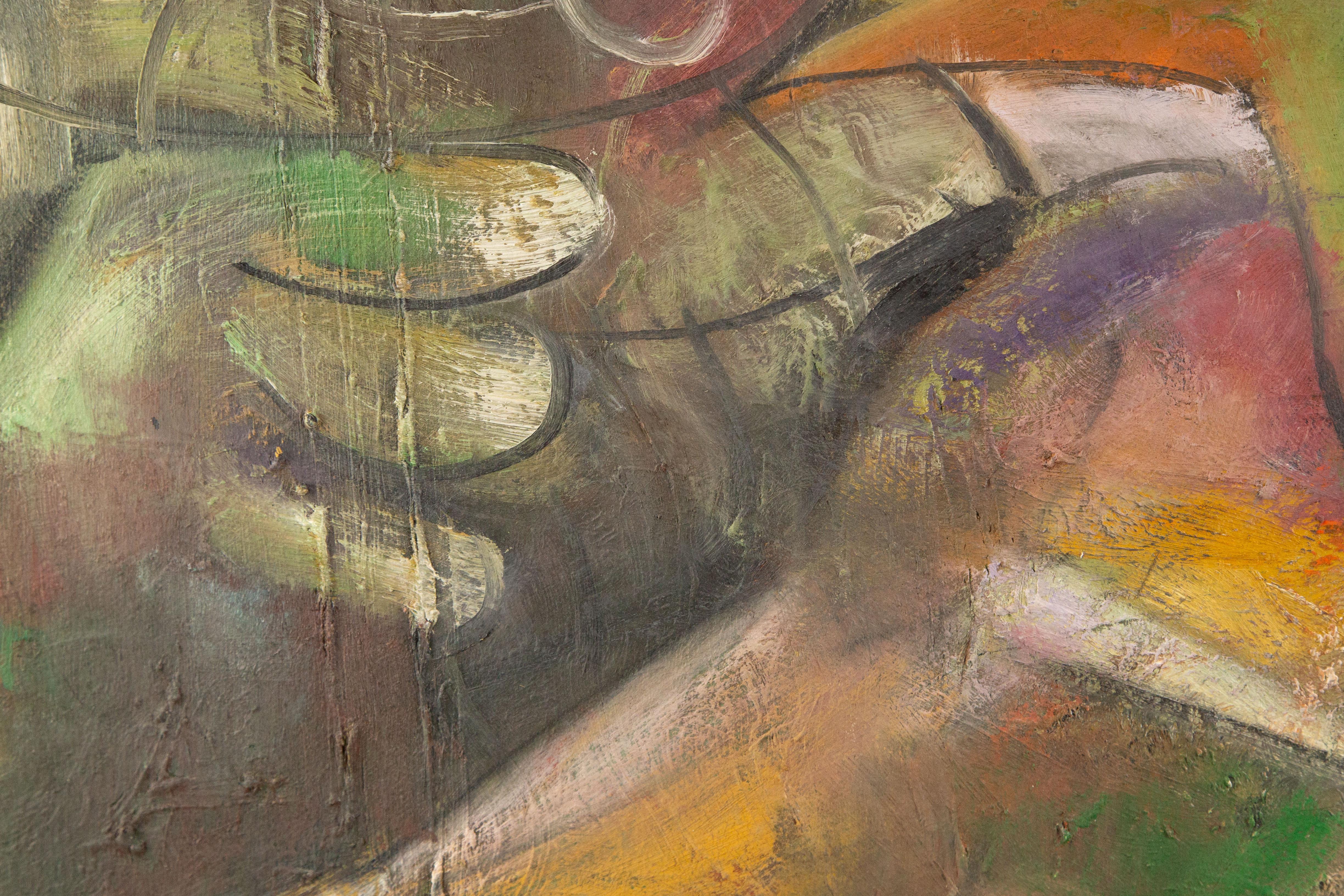 Ba, Te'er Abstract Original Oil Painting 