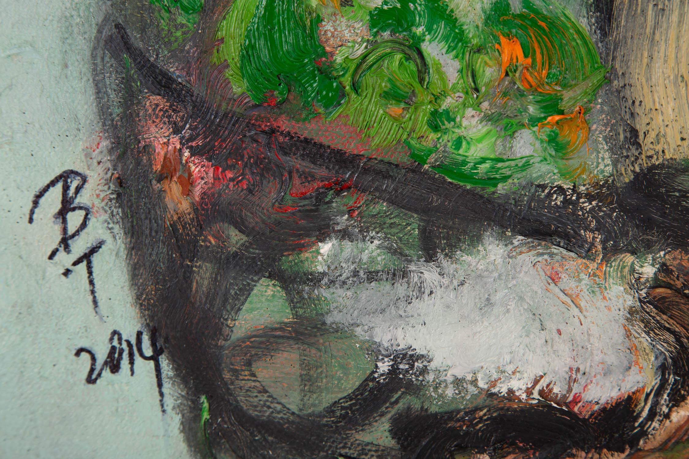 Ba, Te'er Pittura ad olio originale post-impressionista 
