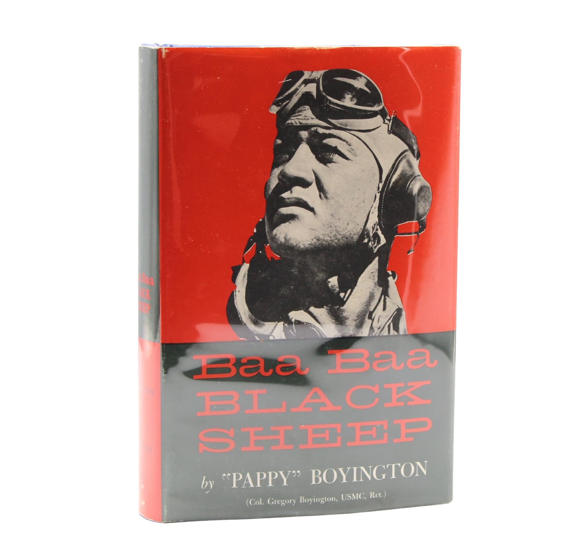 Mid-Century Modern Baa Baa Black Sheep by Pappy Boyington, Signed and Inscribed, Original DJ, 1958 For Sale