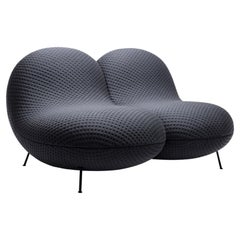 Baba 2-Seater Sofa in Stitch Graphite by Febrik