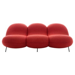 Baba 3-Seater Sofa in Stitch Rouge by Febrik