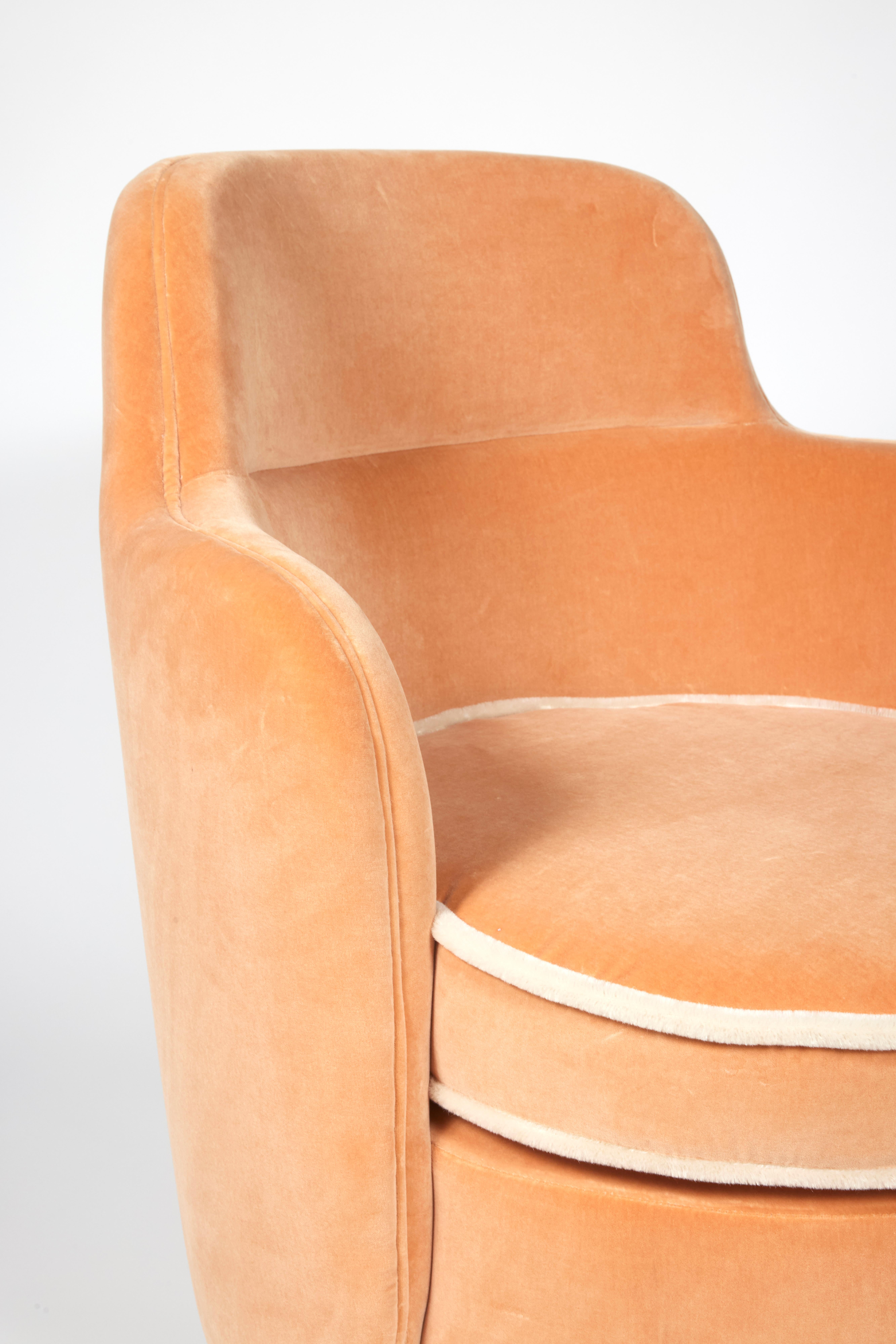 Modern Baba Armchair Salmon-Pink Designed By Chloé Nègre For Sale