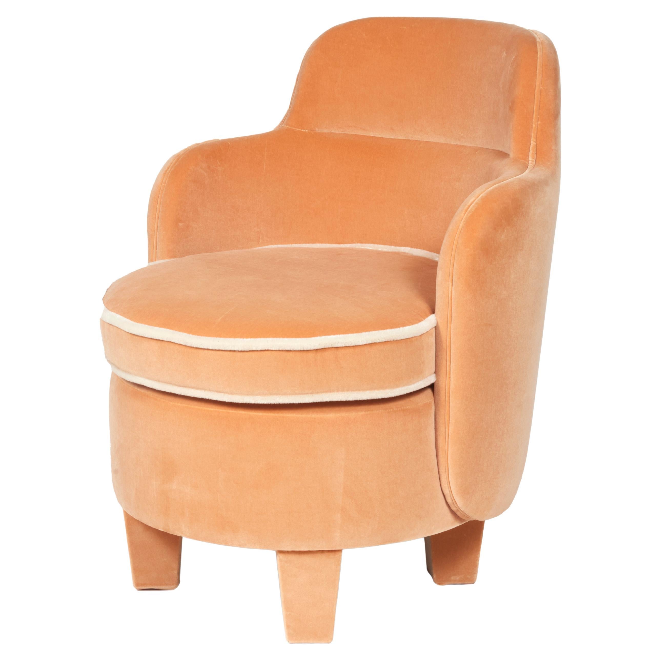 Baba Armchair Salmon-Pink Designed By Chloé Nègre For Sale