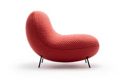 BaBa Easy chair in STITCH Rouge by Febrik