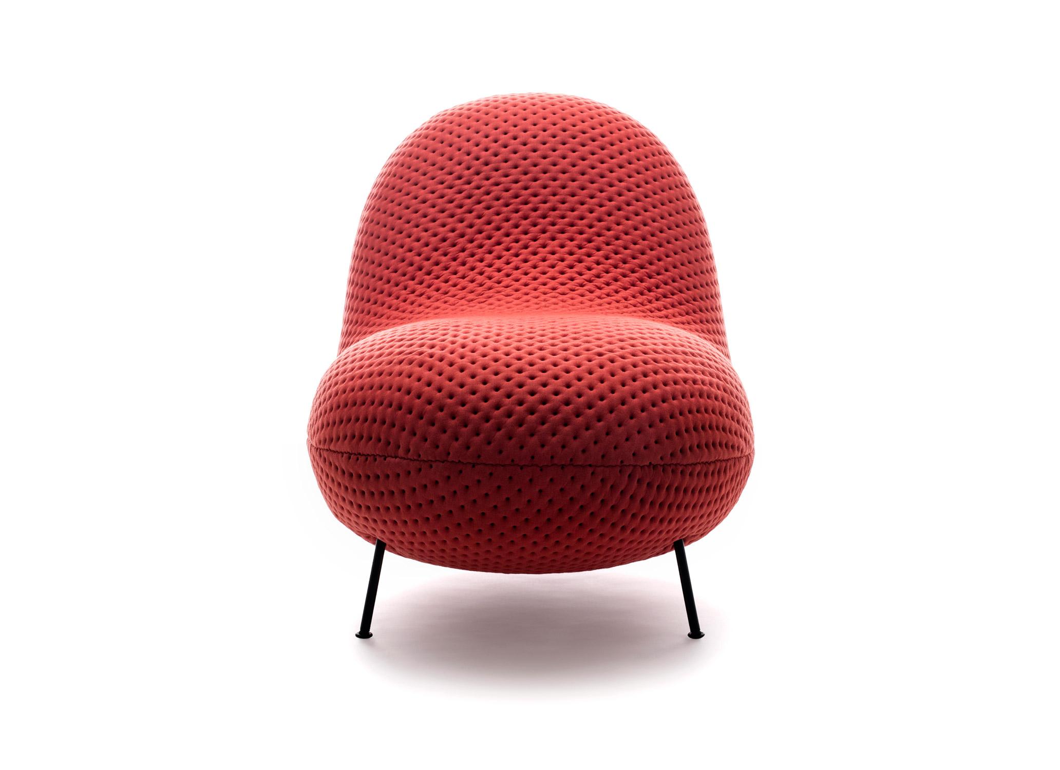 Cast BaBa Easy chair in STITCH Rouge by Febrik For Sale
