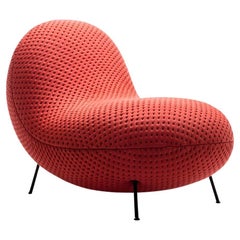 BaBa Easy chair in STITCH Rouge by Febrik