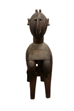 Baba Nimba African Sculpture Vintage Wood Fertility Headdress