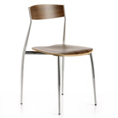 Baba Set of 2 Walnut Chairs by Sergio Mian