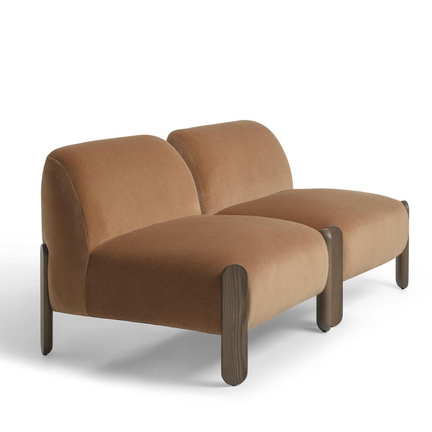Babà Soft 875 Brown Lounge Chair von Emilio Nanni im Zustand „Neu“ im Angebot in Milan, IT