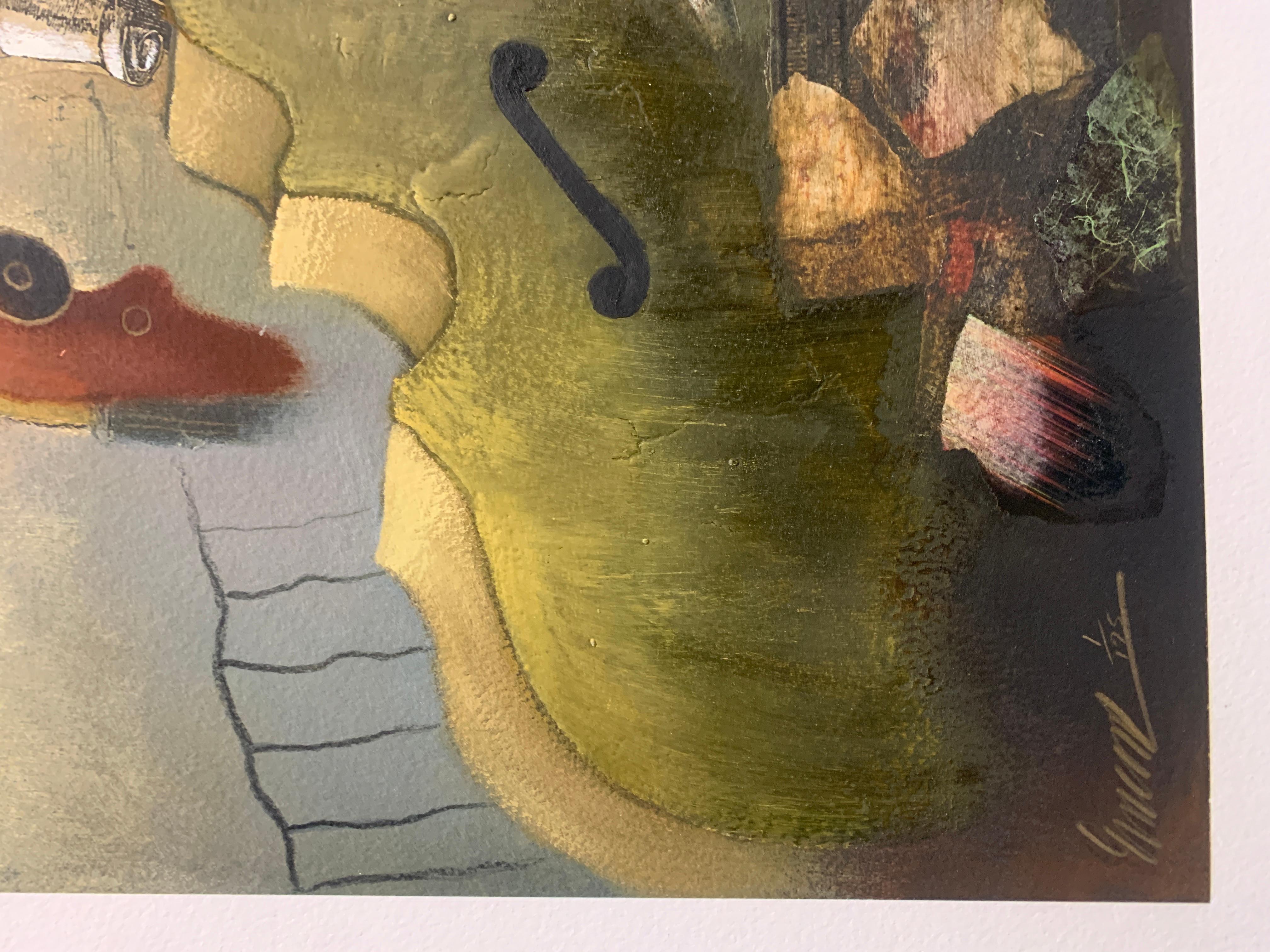 Melodium - Brown Abstract Print by Babak Emanuel
