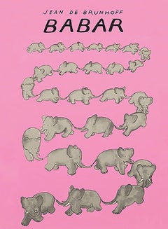 Babar - El carrusel rosa. Póster original de Jean de Brunhoff, 2017