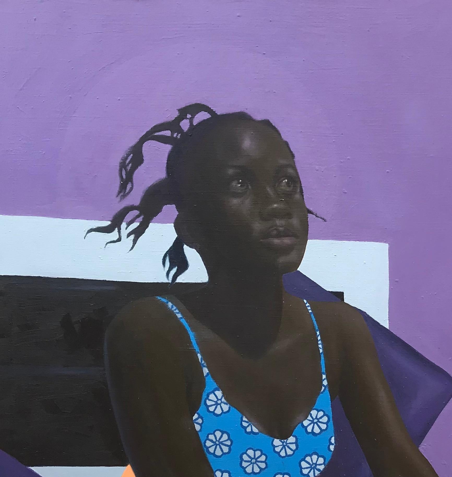 Alone With My Thoughts  - Contemporary Painting by Babatunde Adeogun