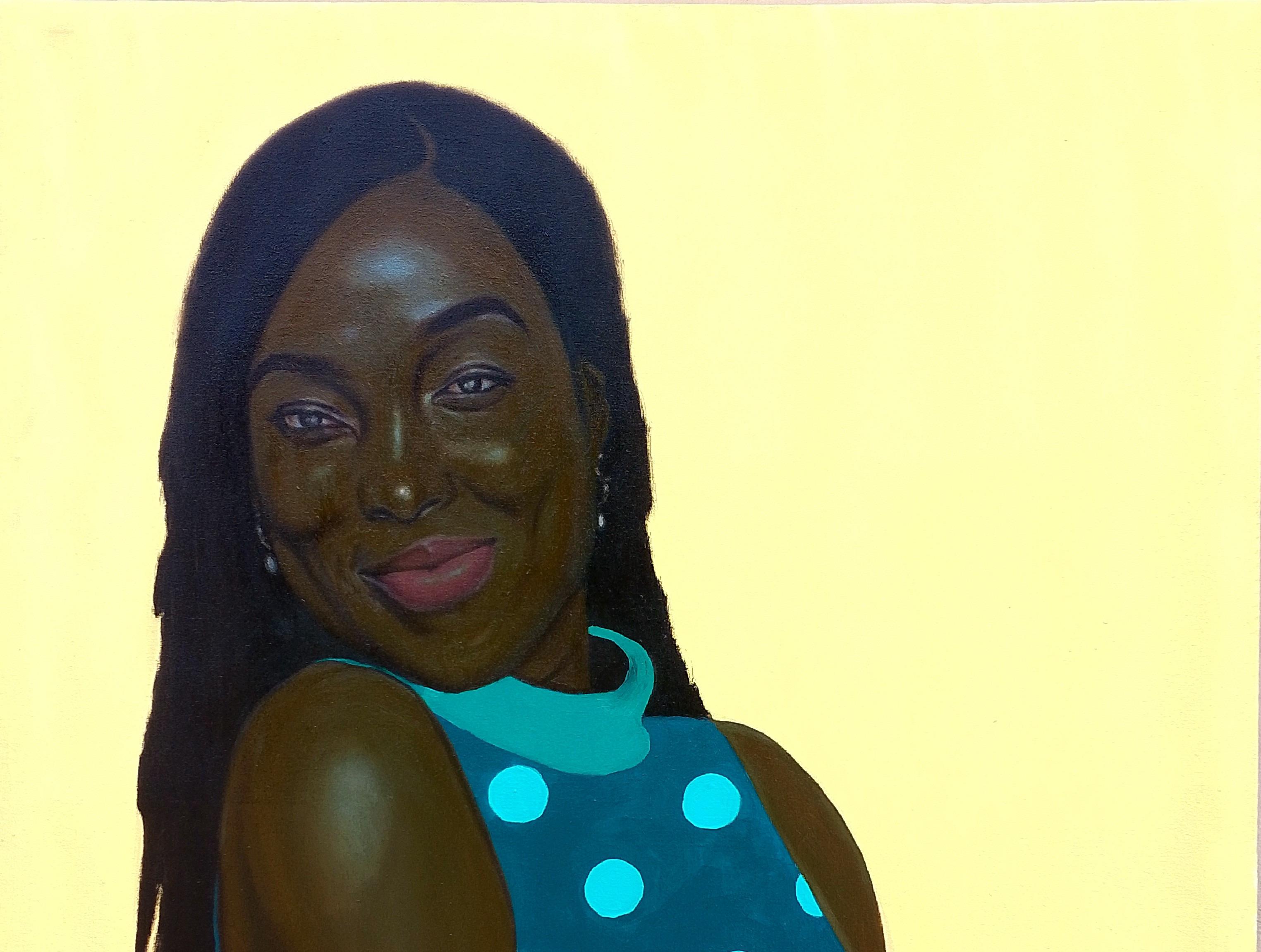 Boss Madam - Siglo XXI, Contemporáneo, Retrato Figurativo, África Mujeres - Painting de Babatunde Adeogun