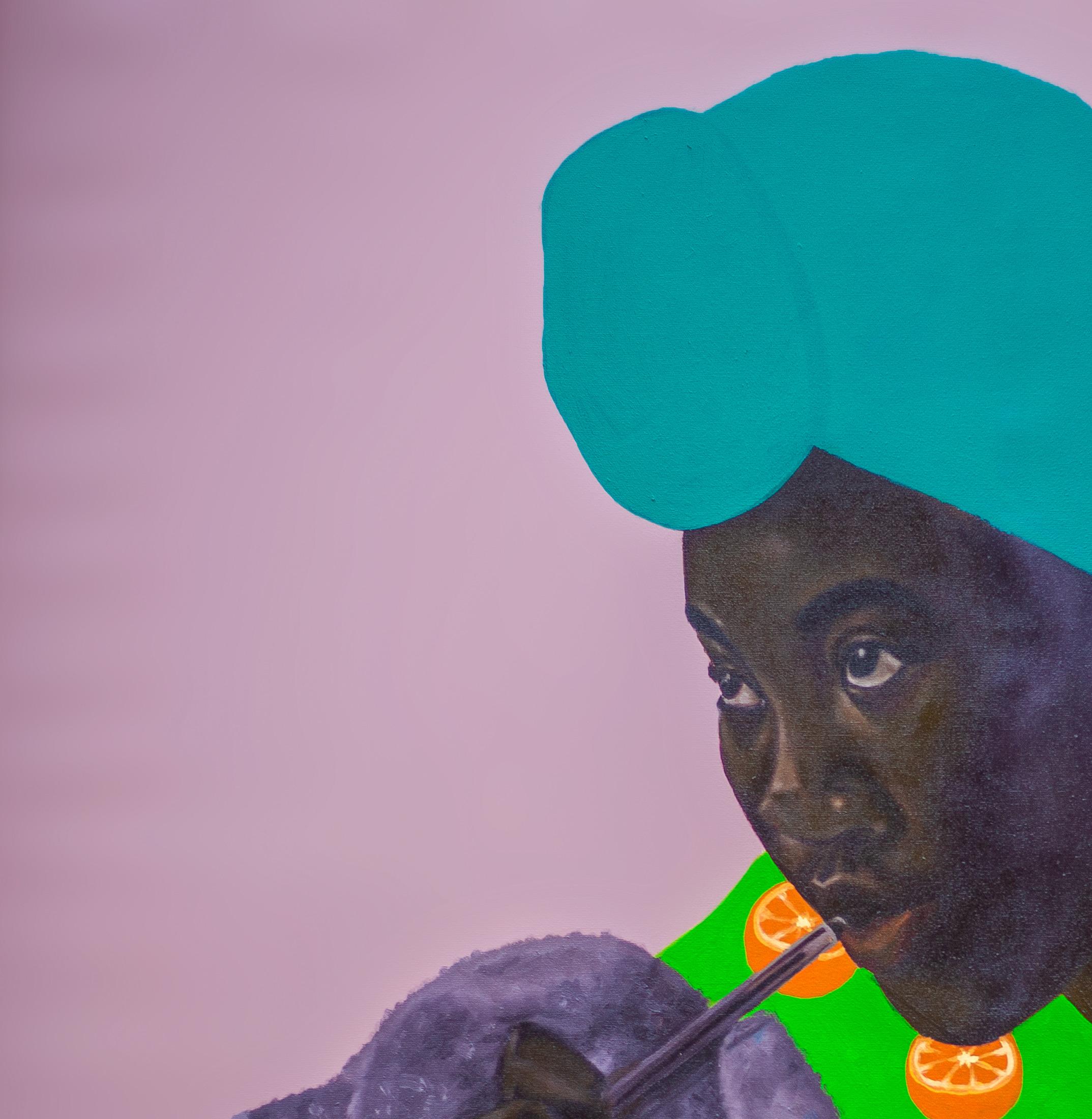 De cara al futuro - Siglo XXI, Contemporáneo, Retrato figurativo, África Mujeres - Painting de Babatunde Adeogun