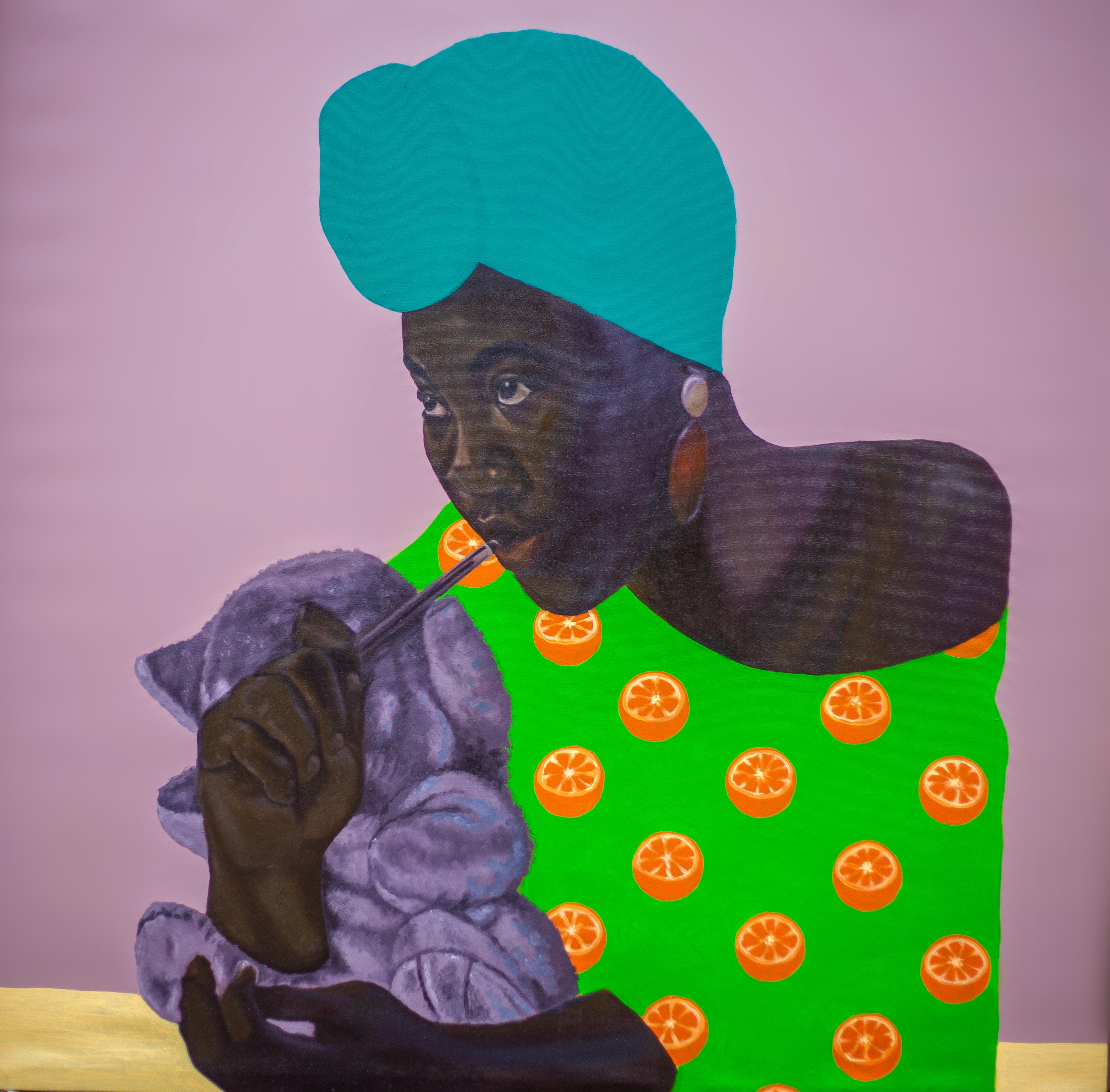 Portrait Painting de Babatunde Adeogun - De cara al futuro - Siglo XXI, Contemporáneo, Retrato figurativo, África Mujeres