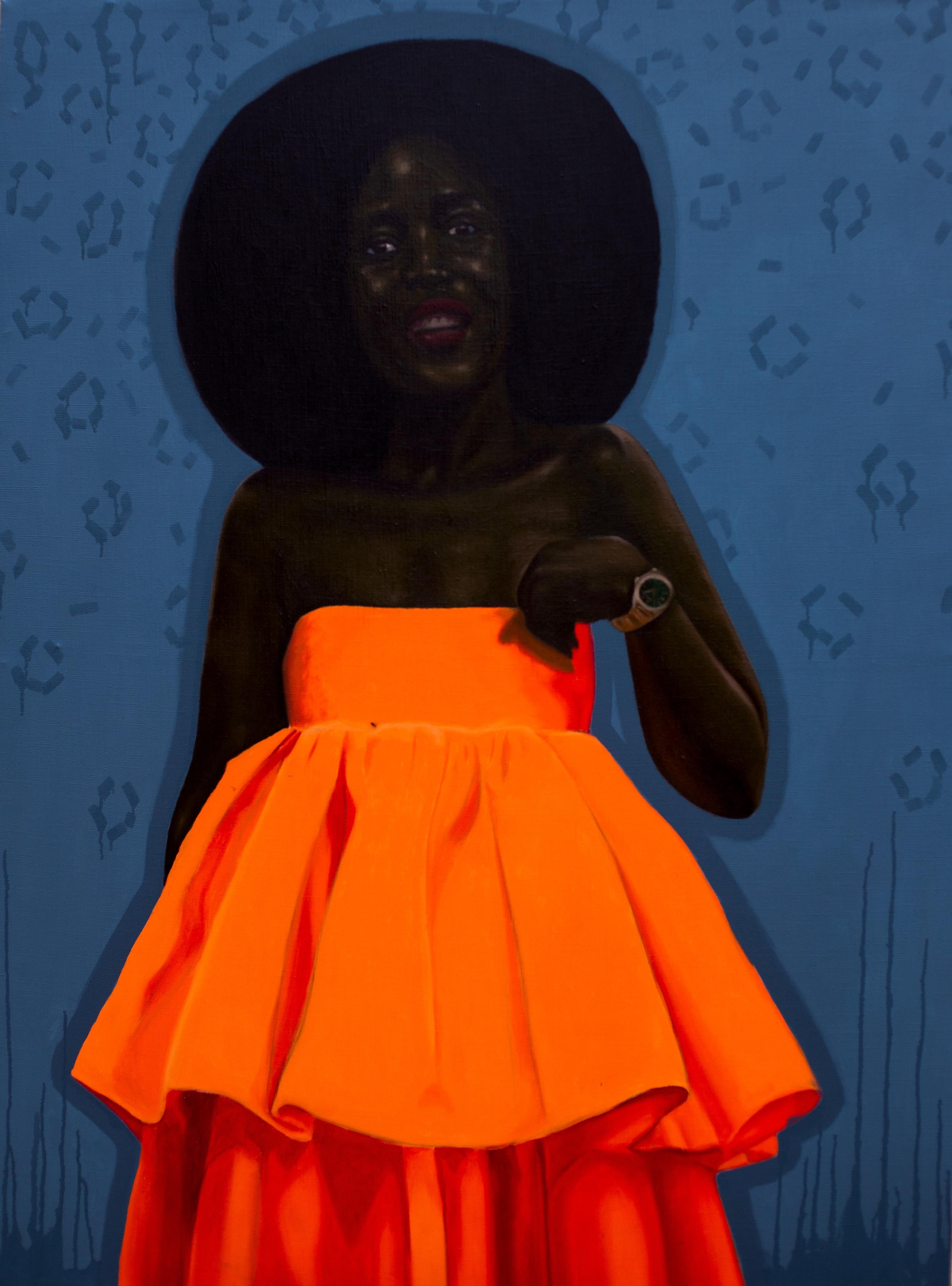 Babatunde Adeogun Figurative Painting - Our Time, Our Fashion - 21st Century, Contemporary, Figurative, Black Women