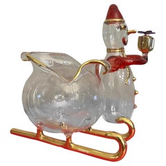 Babbo Natale is coming to town Vetro soffiato vintage