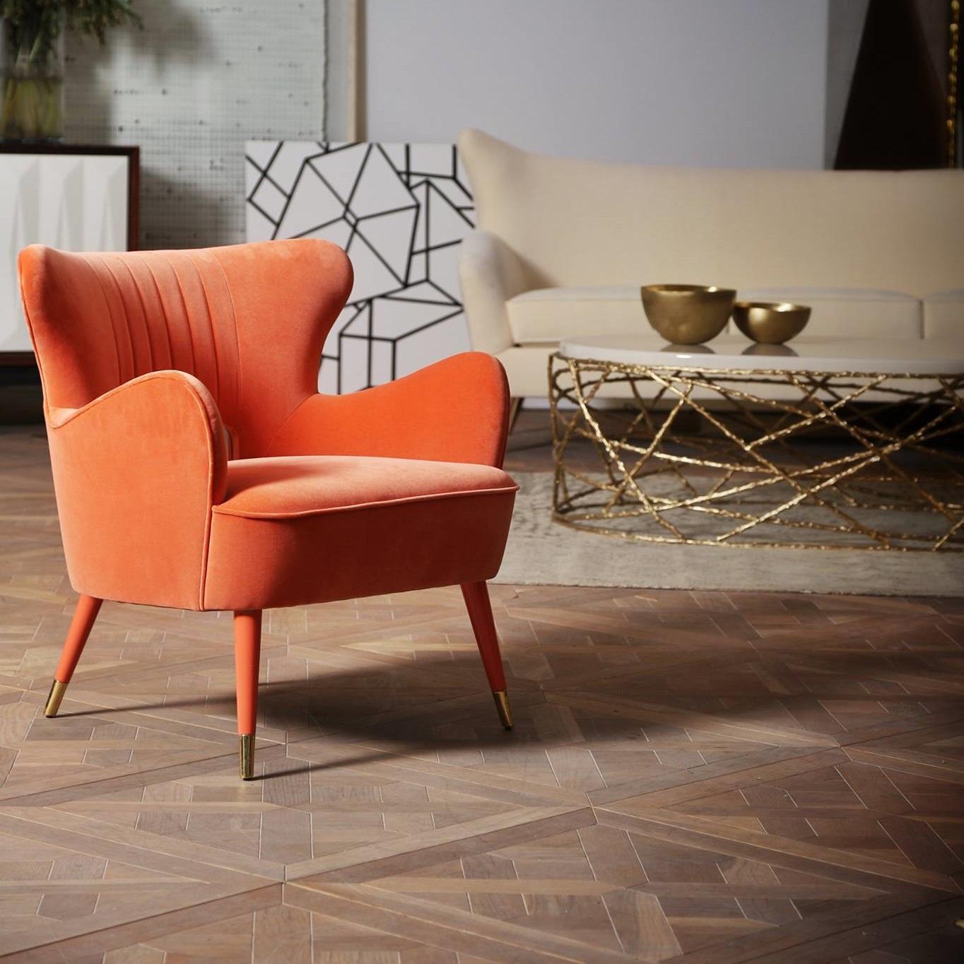 Babe Armchair: A Contemporary Mid-Century Icon with Haute Couture Upholstery For Sale 4
