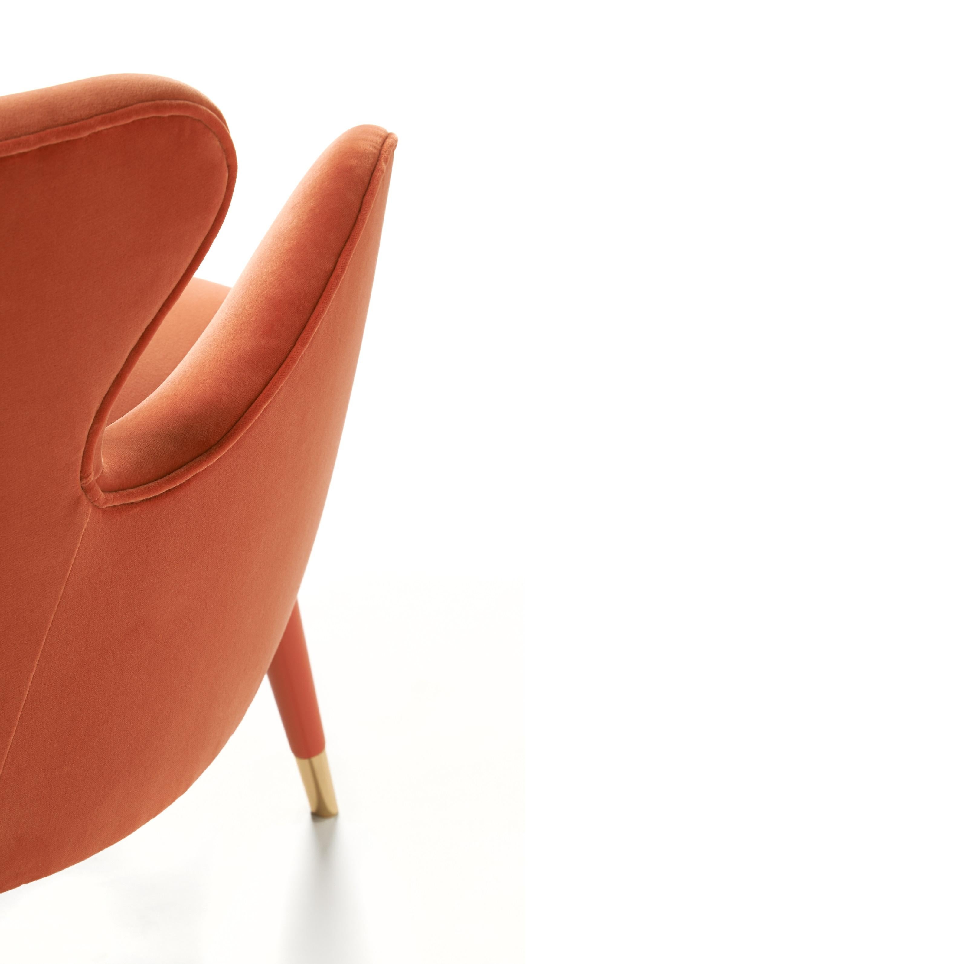 Portuguese Babe Armchair: A Contemporary Mid-Century Icon with Haute Couture Upholstery For Sale