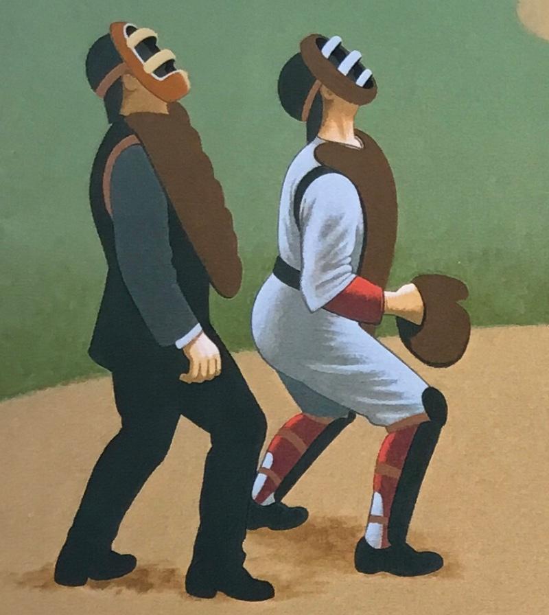Babe Ruth, der Sultan des Swat, Originalgemälde von Lynn Curlee (Moderne) im Angebot