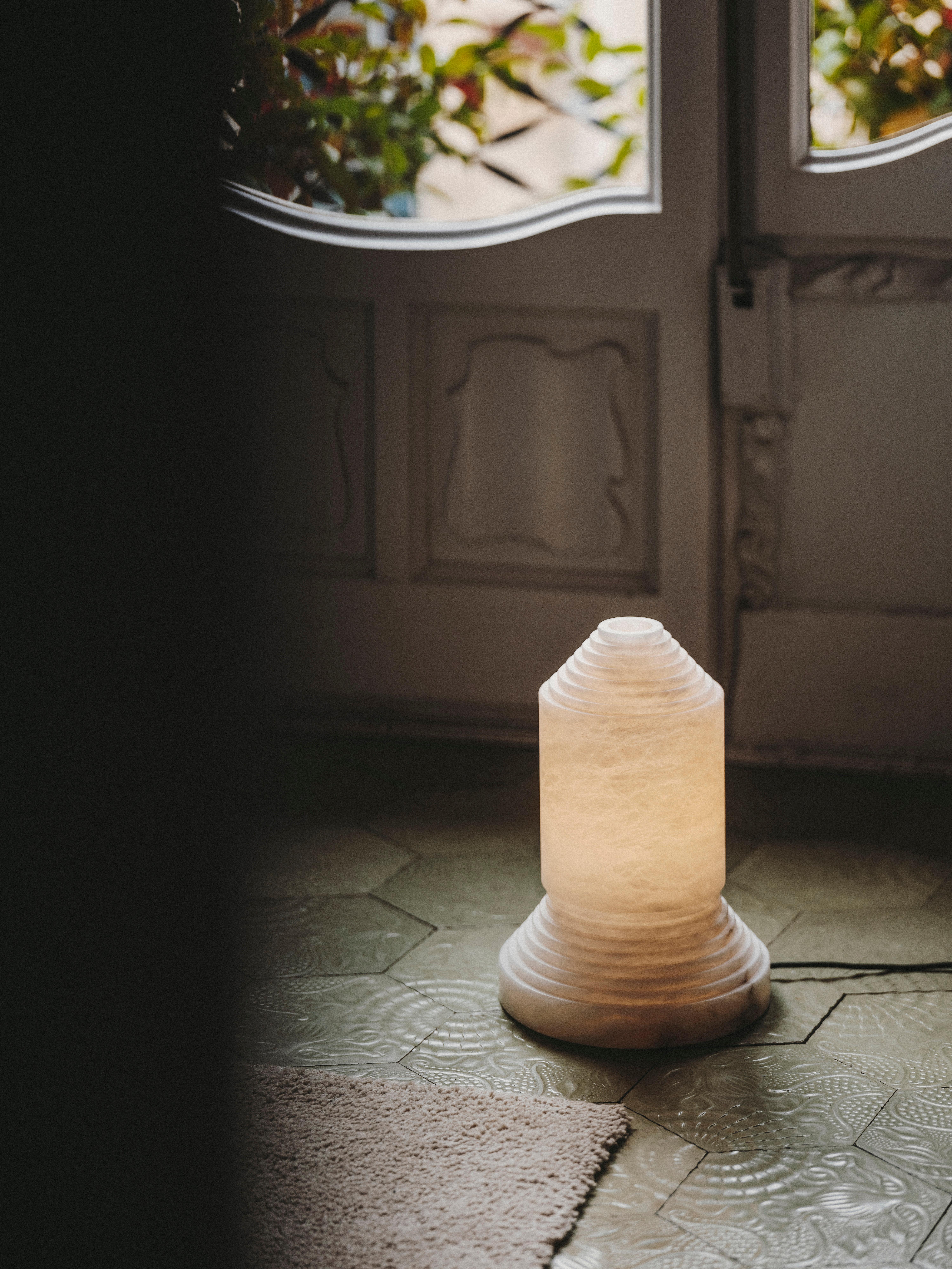 Babel Alabaster Table Lamp by Àngel Jové For Sale 1
