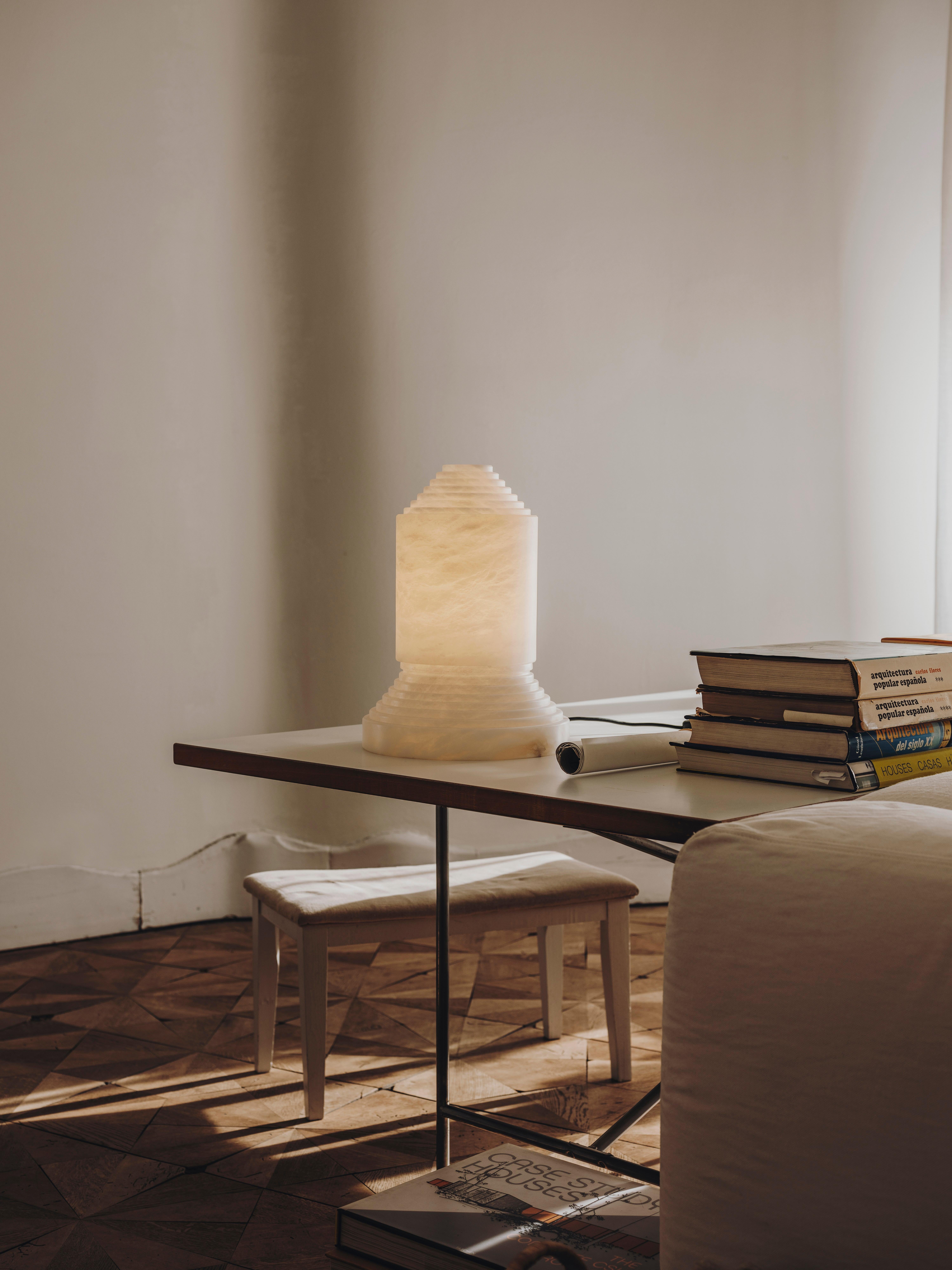 Babel Alabaster Table Lamp by Àngel Jové For Sale 2
