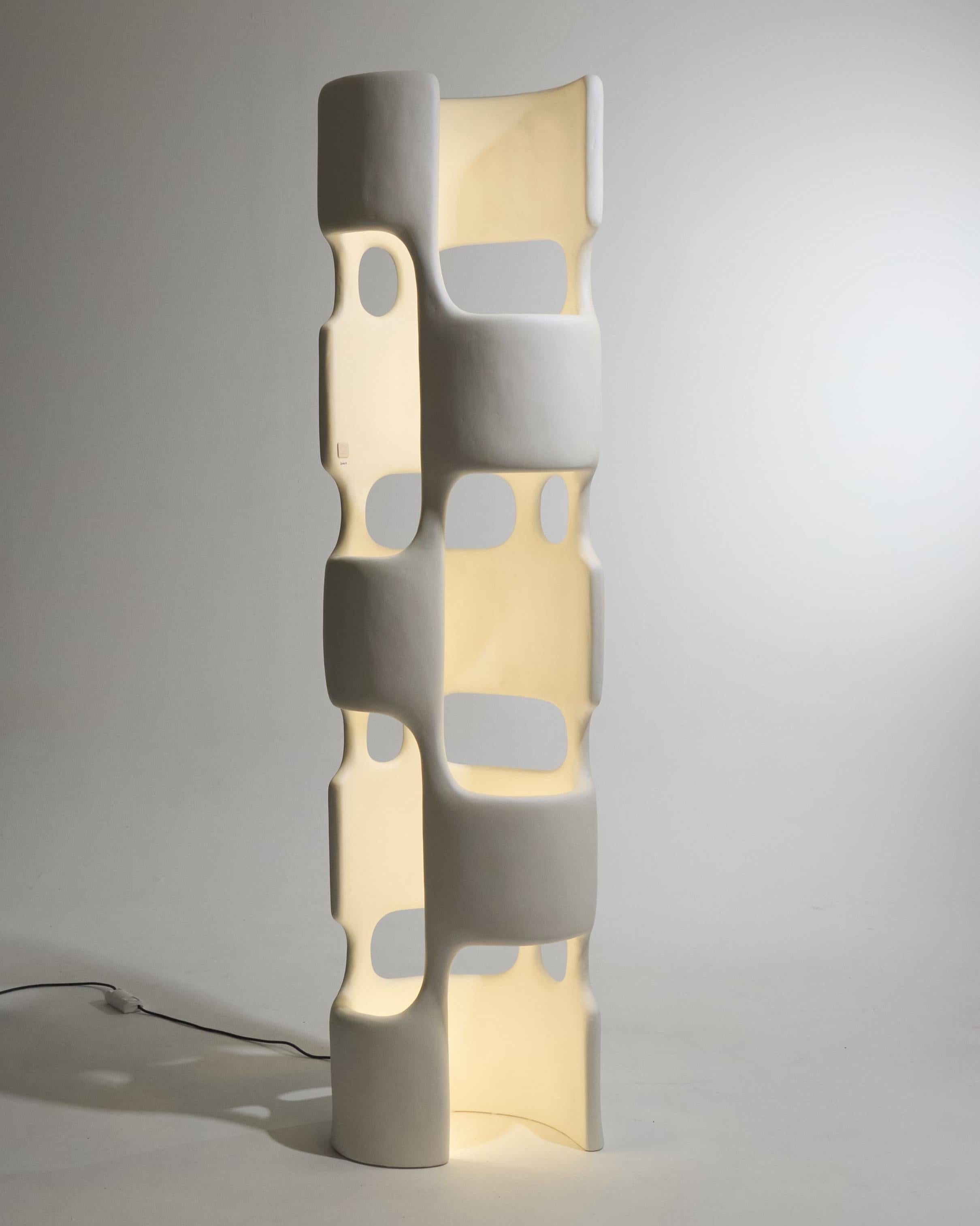 Lampadaire Babel en plâtre en vente 1