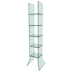 Babele Curved Glass Display Unit by Massimo Morozzi for FIAM Italia