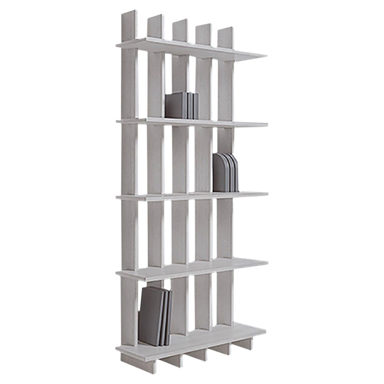 Babele White Bookcase by Fabio Bortolani