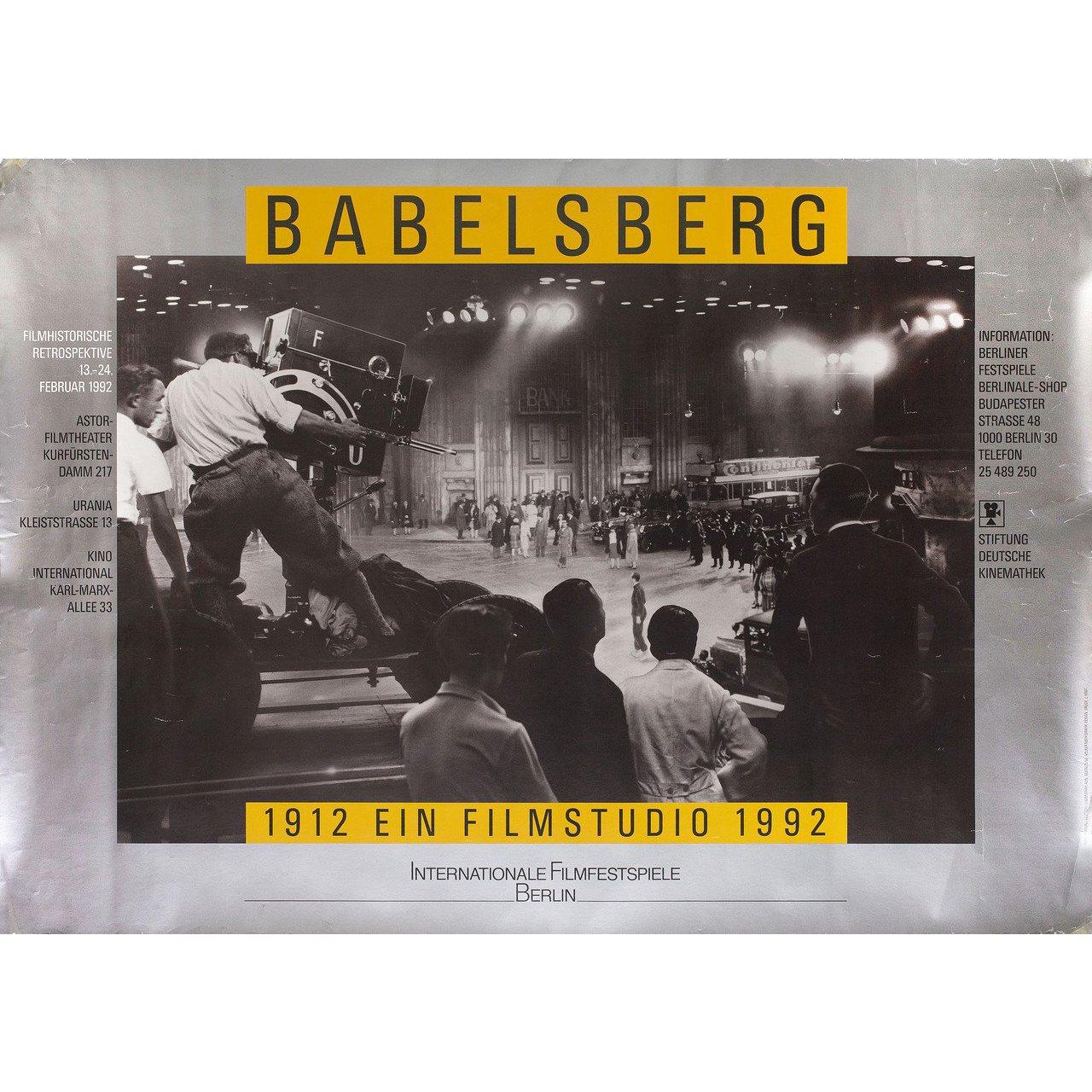 Late 20th Century Babelsberg 1992 German A1 Poster For Sale