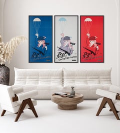 Babette Goes to War 1959 French Petite Red, White and Blue Film Posters