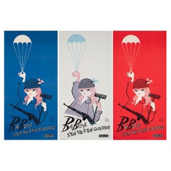 Babette Goes to War 1959 French Petite Red, White and Blue Film Posters