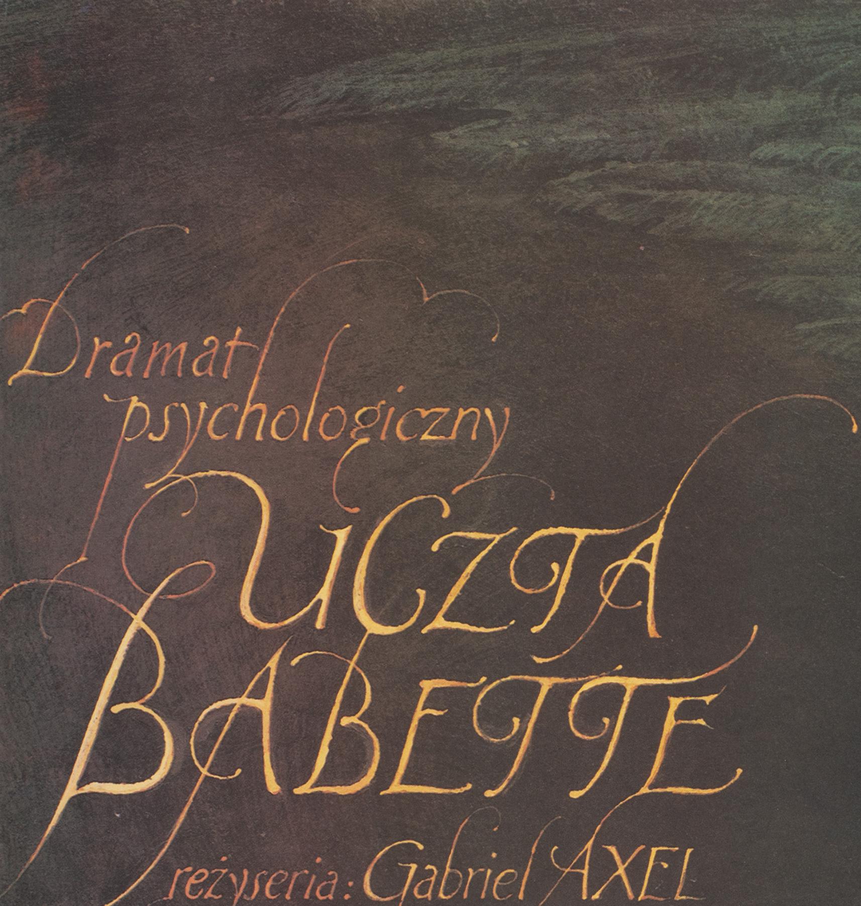 Polonais Affiche B1 polonaise du film BABETTE'S FEAST, WIESLAW WALKUSKI, 1989 en vente