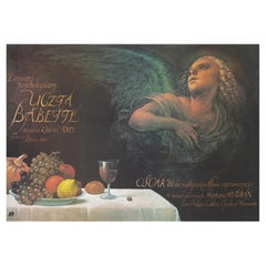BABETTE'S FEAST 1989, Poster cinematografico polacco B1, WIESLAW WALKUSKI