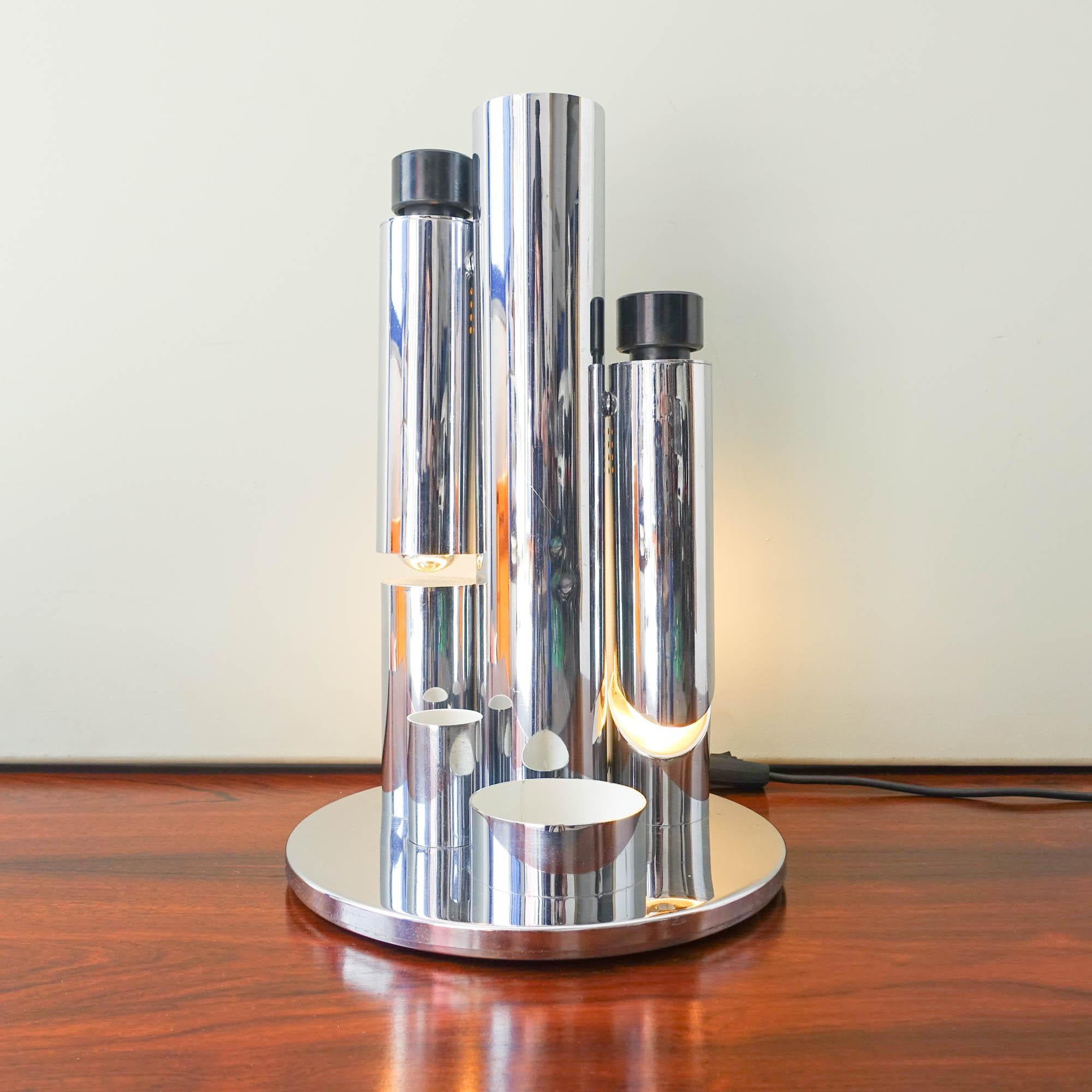 Metal Babilonia Table Lamp by Fase, 1970's