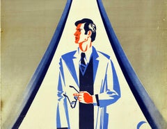 Original Vintage Soviet Propaganda Poster Glory To Soviet Scientists Space USSR