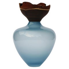 Vase empilable Baby Bloom bleu pigeon par Pia Wüstenberg