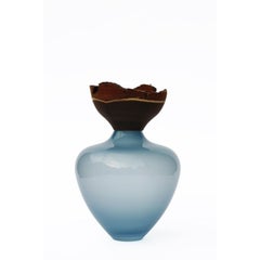Baby Bloom Stacking Satin Pigeon Blue Vessel by Pia Wüstenberg