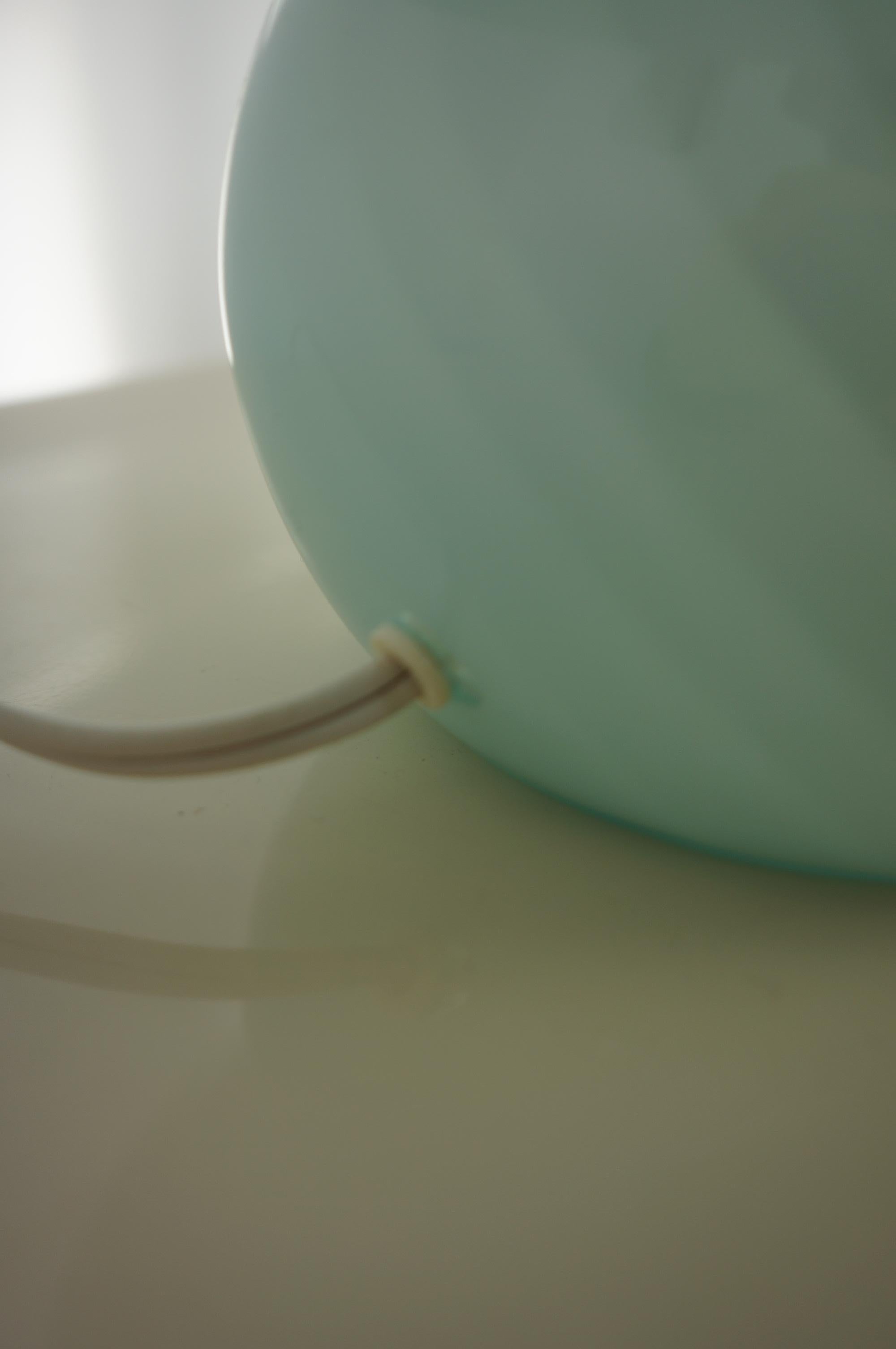 Baby Blue Murano Art Glass Mushroom Lamp For Sale 1
