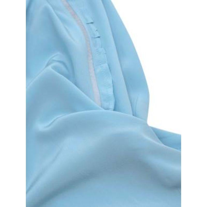 baby blue silk crepe & tulle cut-out dress In Good Condition For Sale In London, GB