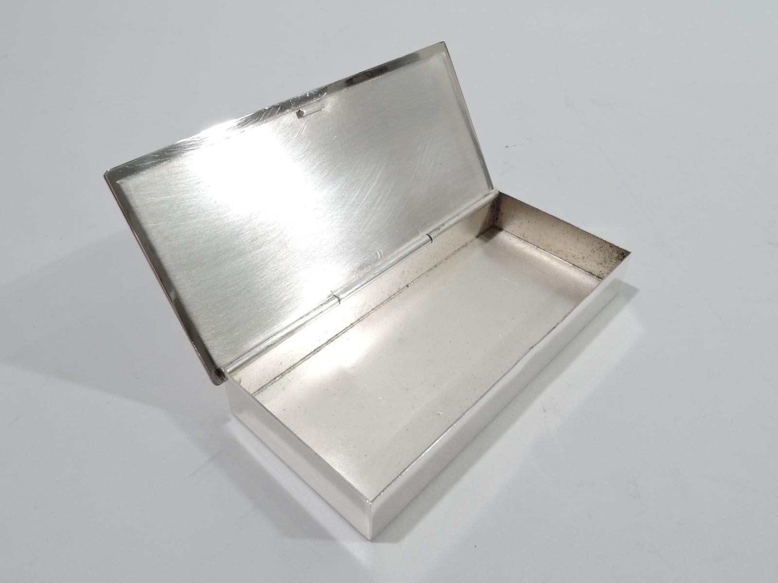 Mid-Century Modern Baby Boom-Era Sterling Silver Diaper Pin Box