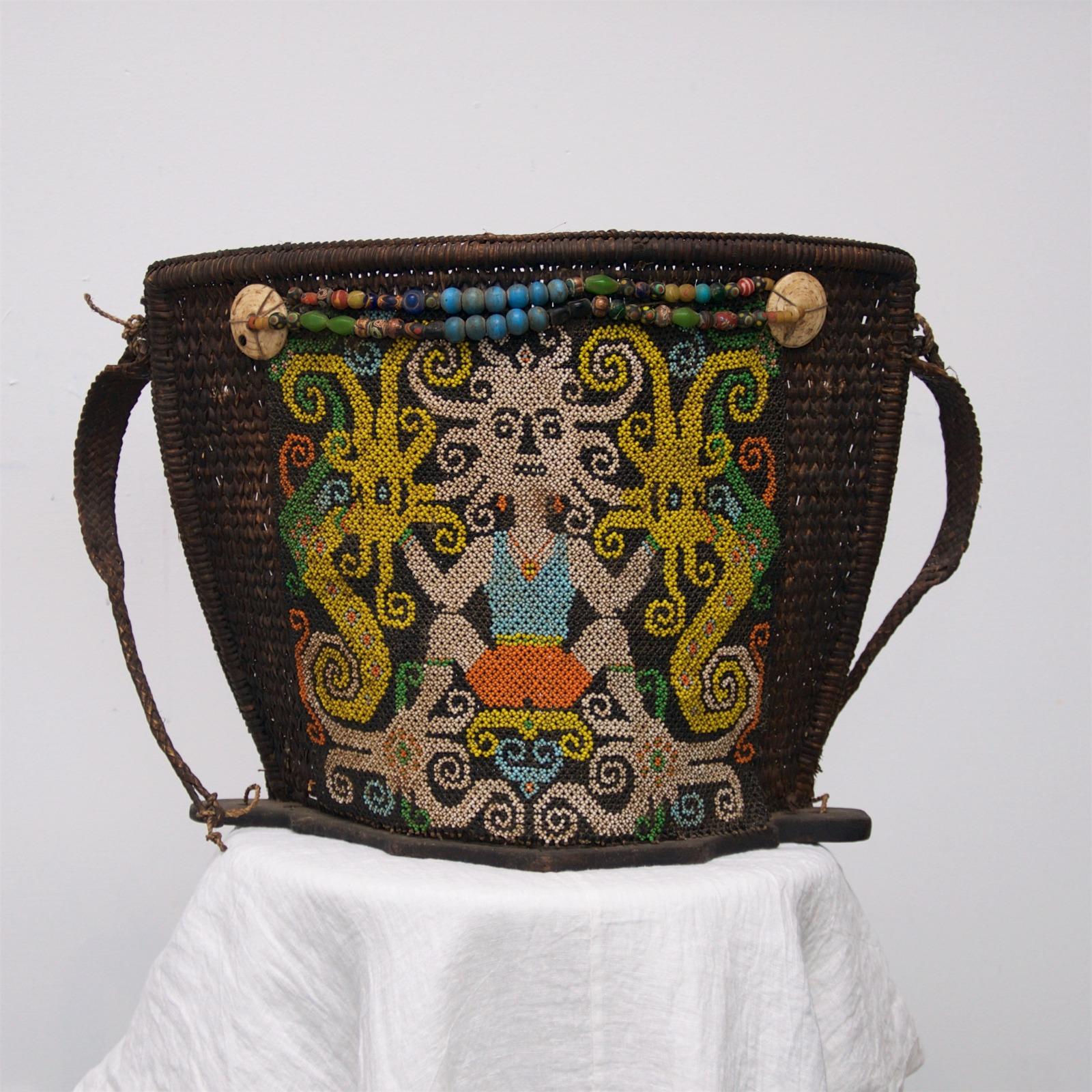 Indonesian Baby Carrier Dayak Borneo Vintage For Sale