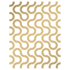 Carta da parati Baby Designer in Sphinx, oro metallico su bianco